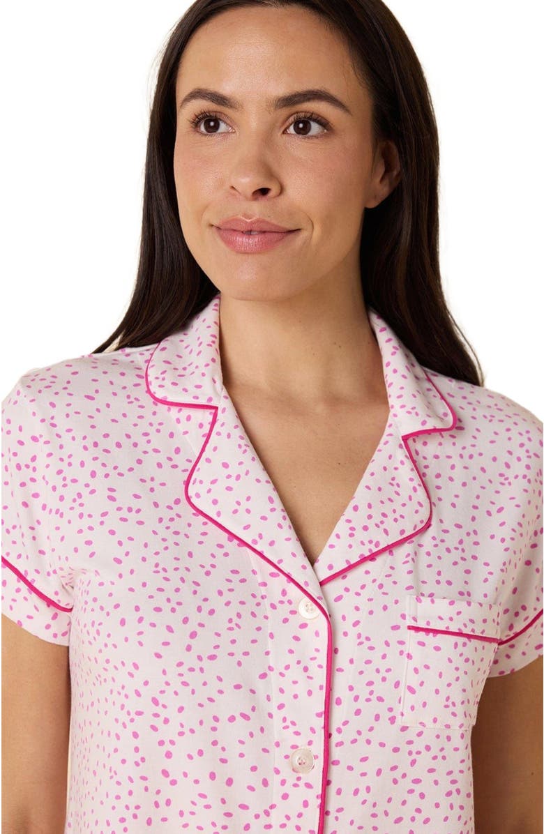 The Cat
s Pajamas Pima Knit Capri Set Print, Alternate, color, Confetti Dot Orchid