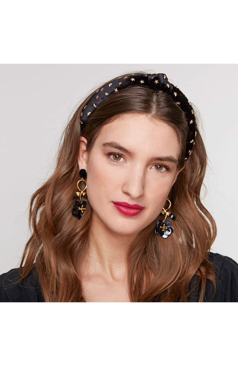 Lele Sadoughi Star Studded Velvet Headband, Alternate, color, 