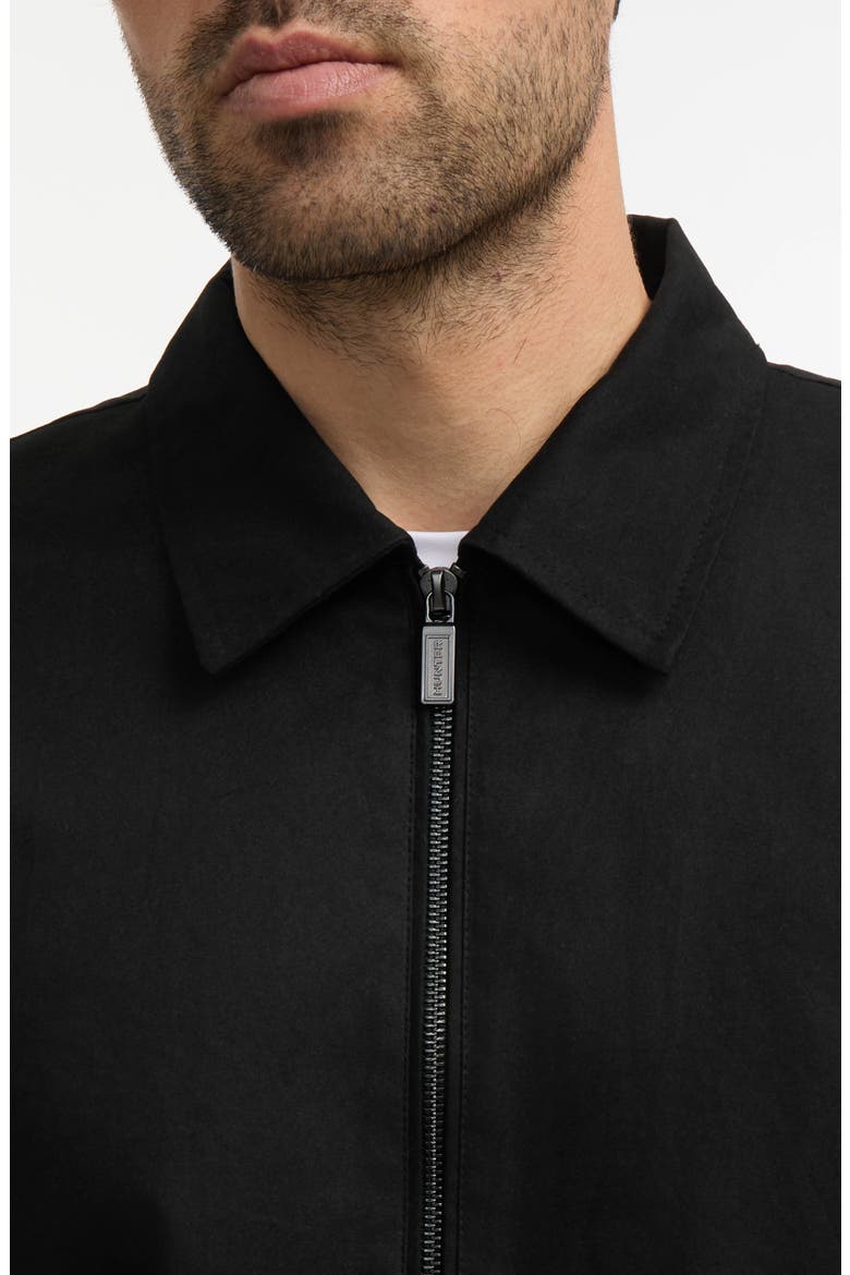 Foster Water Repellent Waxed Twill Jacket, Alternate, color, BLACK