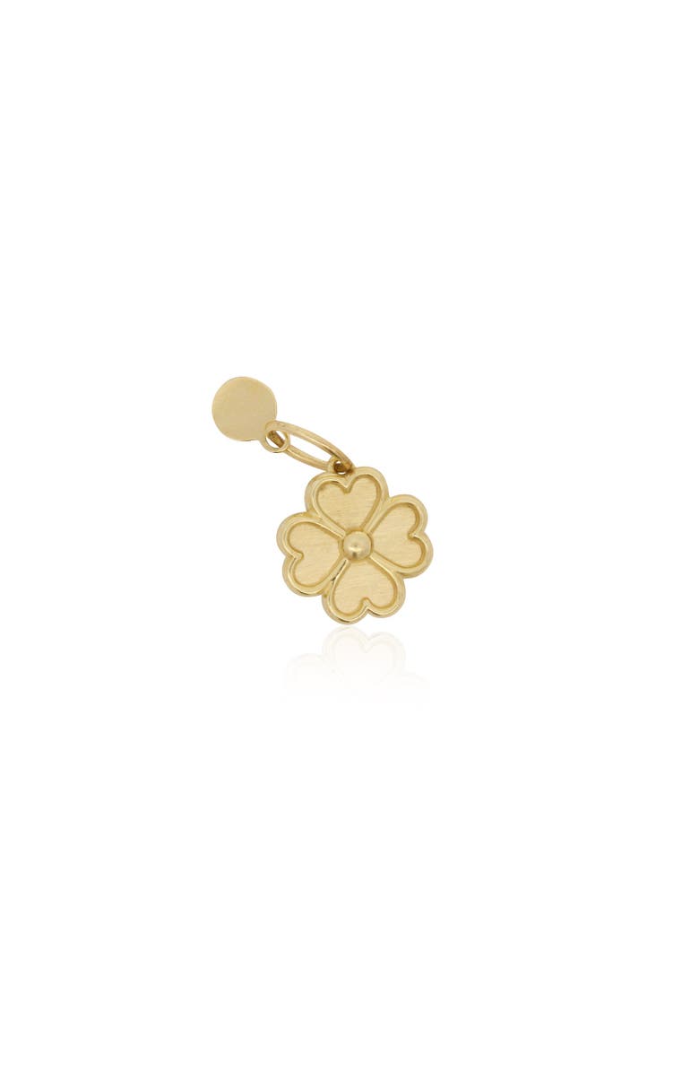 The Lovery Fine Jewelry Gold Four Leaf Clover Charm, Main, color, Yellow Gold