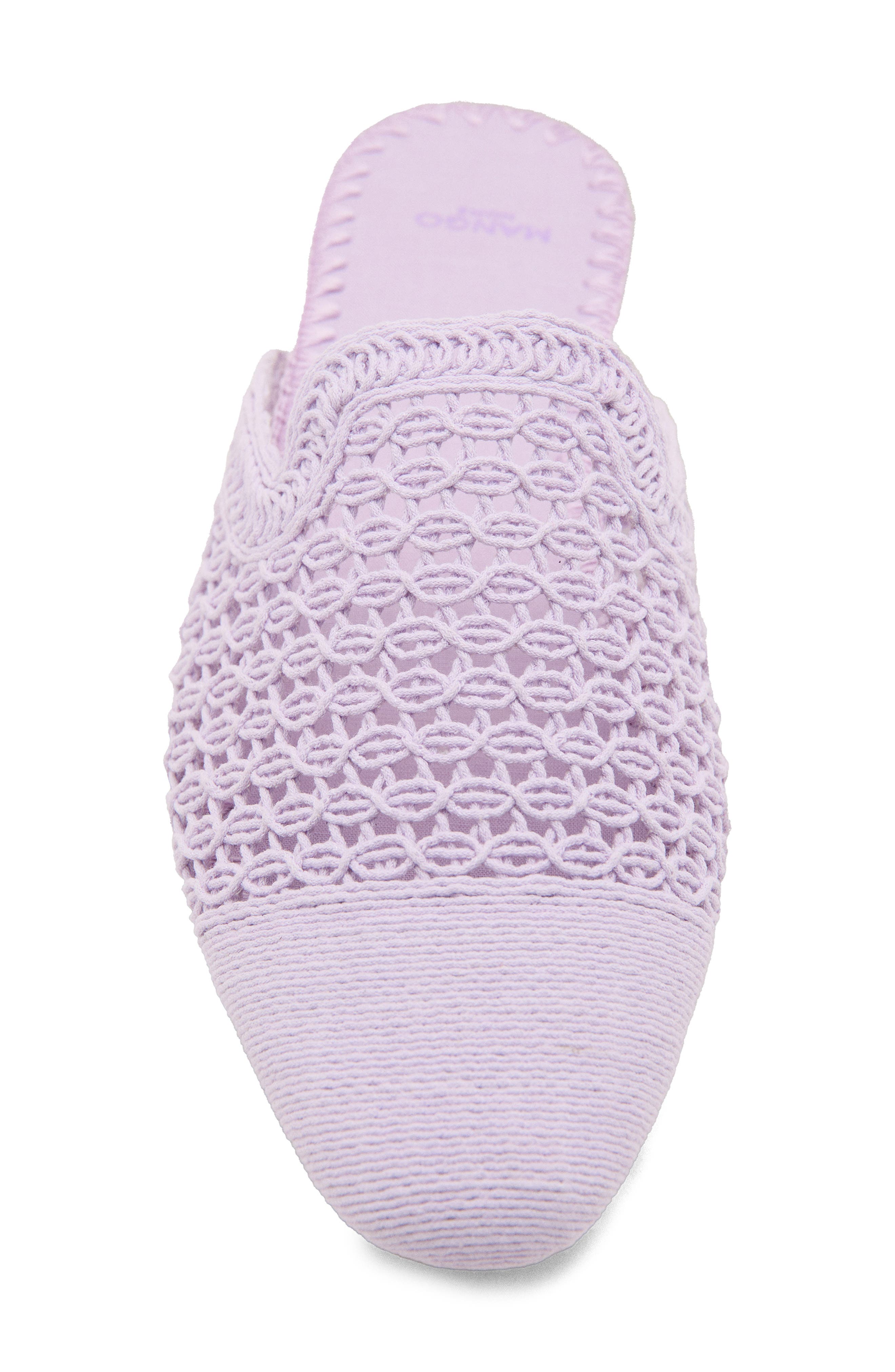 MANGO Crochet Indoor Mule Slipper, Alternate, color, Lilac