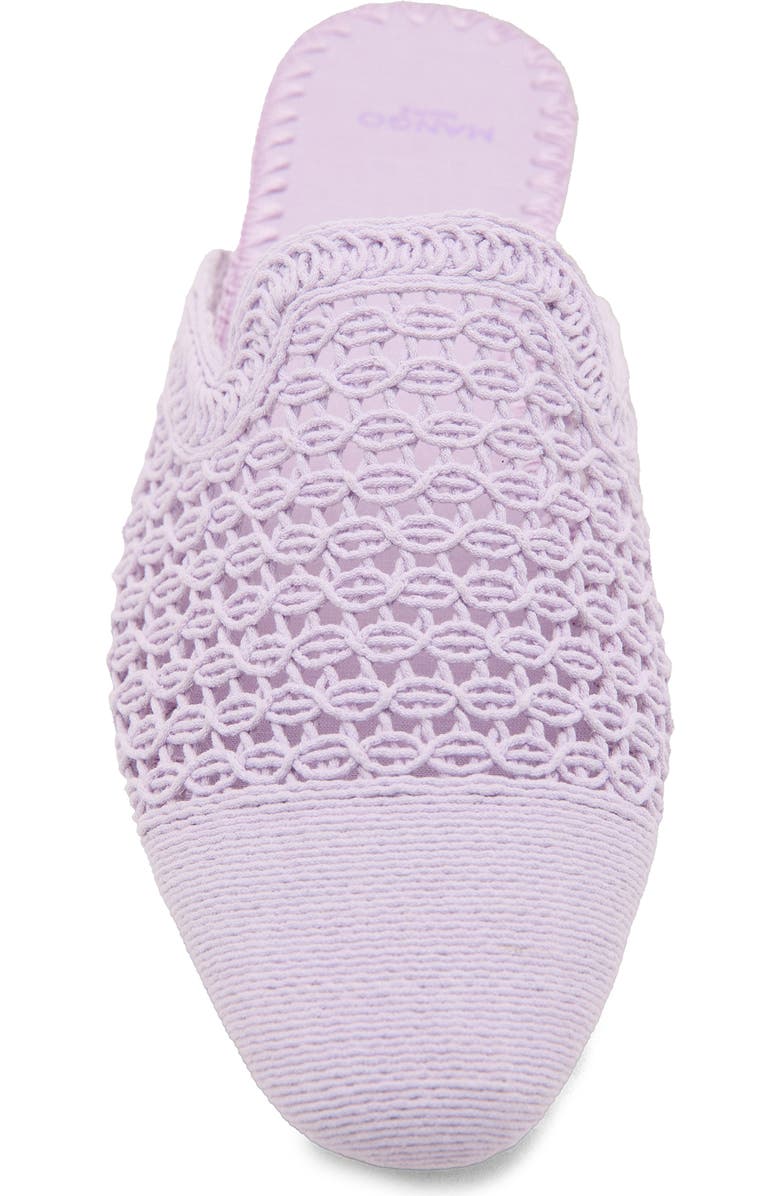 MANGO Crochet Indoor Mule Slipper, Alternate, color, Lilac