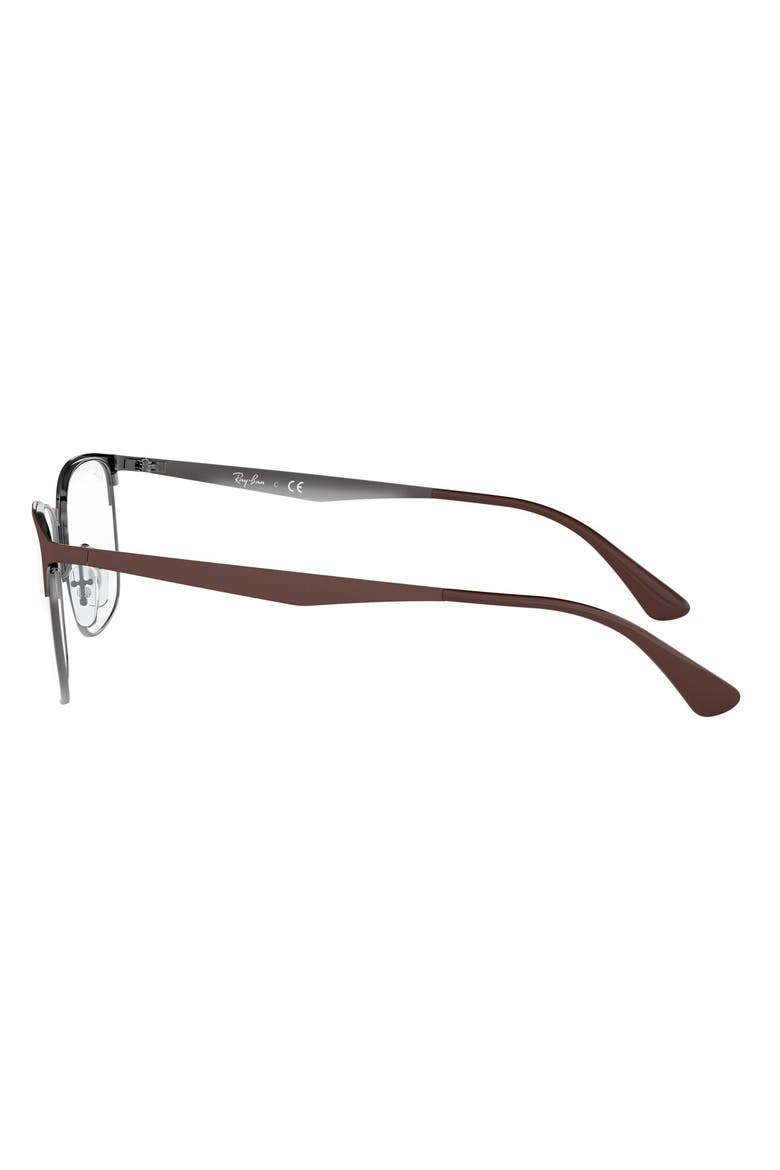 54mm Rectangular Optical Glasses, Alternate, color, MATTE BROWN