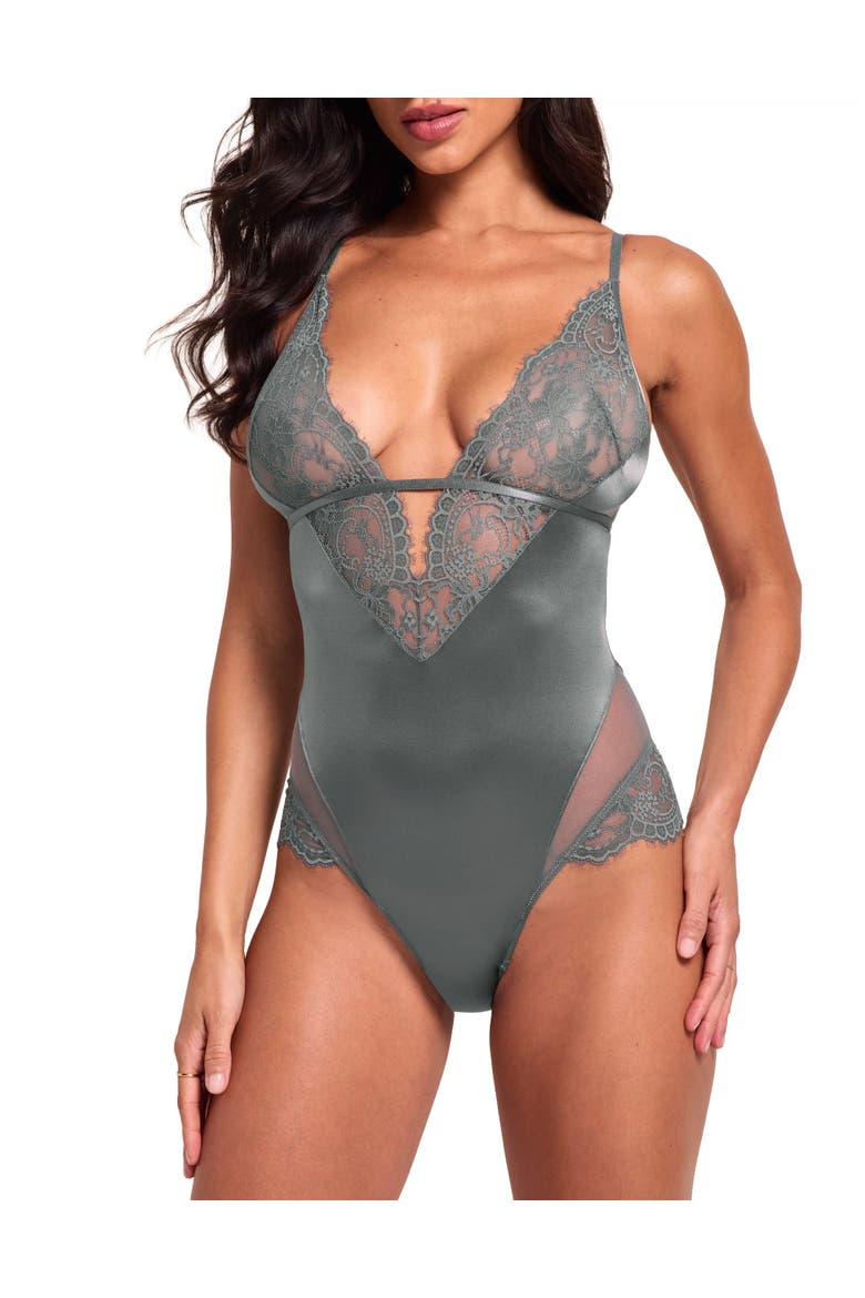 Vittoria Bodysuit Lingerie, Main, color, Dark grey