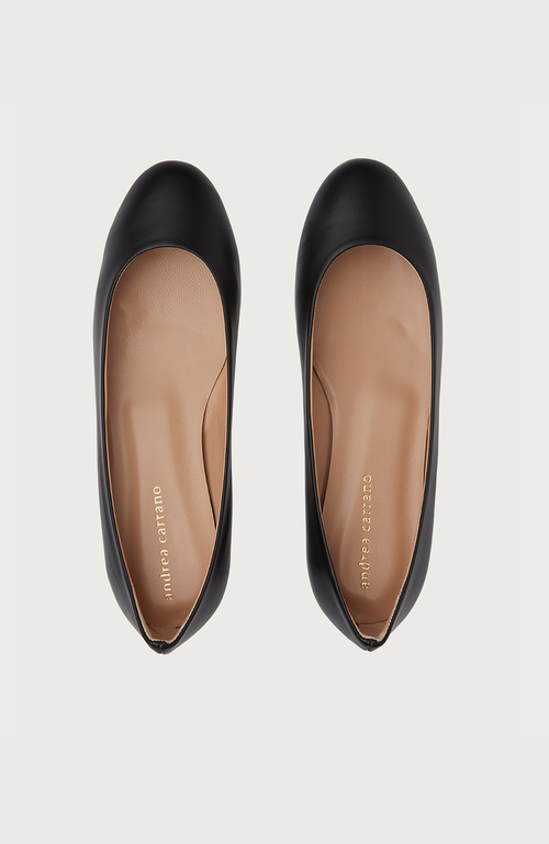 Andrea Carrano Shoes Baby Ballet Flat In Black