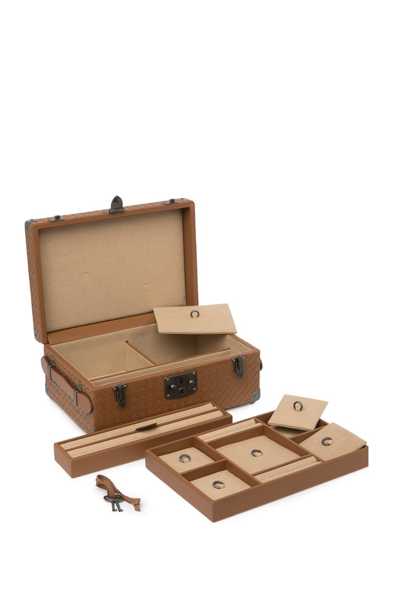 Bottega Veneta Leather Weave Jewelry Box, Main, color,