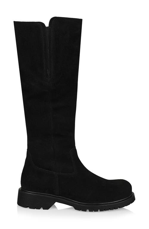 La Canadienne Helene Genuine Shearling Waterproof Boot In Black