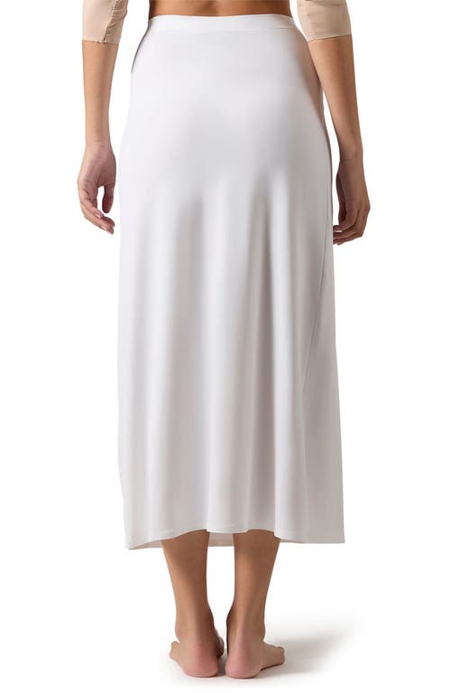 Memoi Bonded Maxi Slip Skirt In White