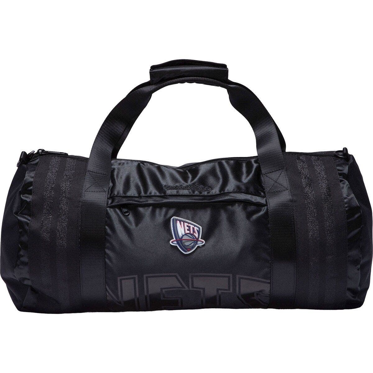 Mitchell & Ness Brooklyn Nets Hardwood Classics Satin Duffel Bag, Main, color, 