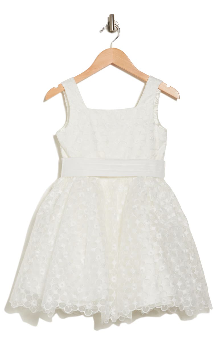 Jessica Simpson Kids' Flower Lace Chiffon Dress, Main, color, 