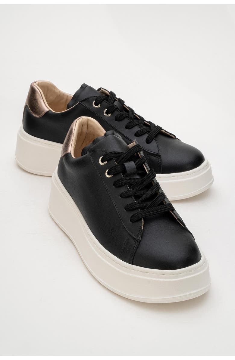 Forever & Always Shoes Paloma Leather Sneaker, Main, color, Black