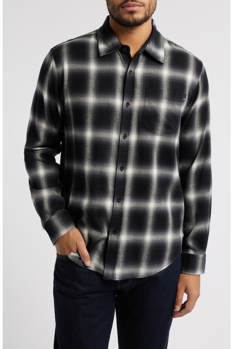 Aiden Plaid Button-Up Shirt, Main, color, BRUSHED CHECK PLAID GREY MULTI