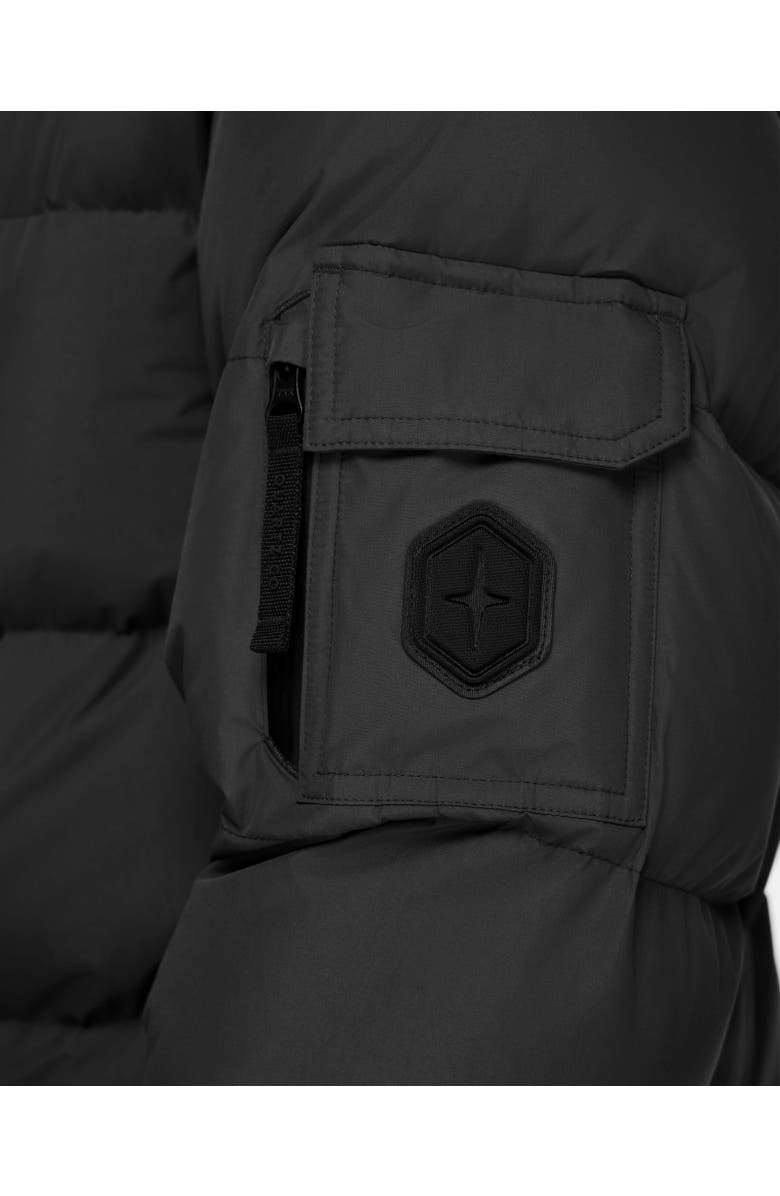 Quartz Co. ALEXANDER | Hooded Recycled Down Winter Jacket, Alternate, color, Black