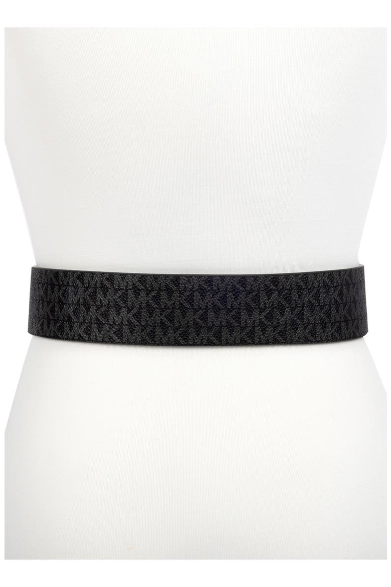 Logo Reversible Belt, Alternate, color, BLACK/ SILVER