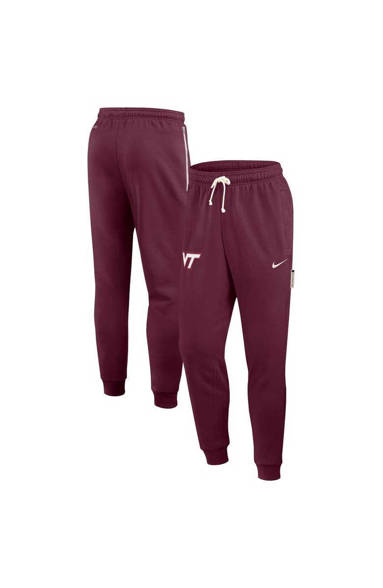 Nike Men's Nike Maroon Virginia Tech Hokies 2025 Sideline Performance Taper Pants, Main, color, Maroon