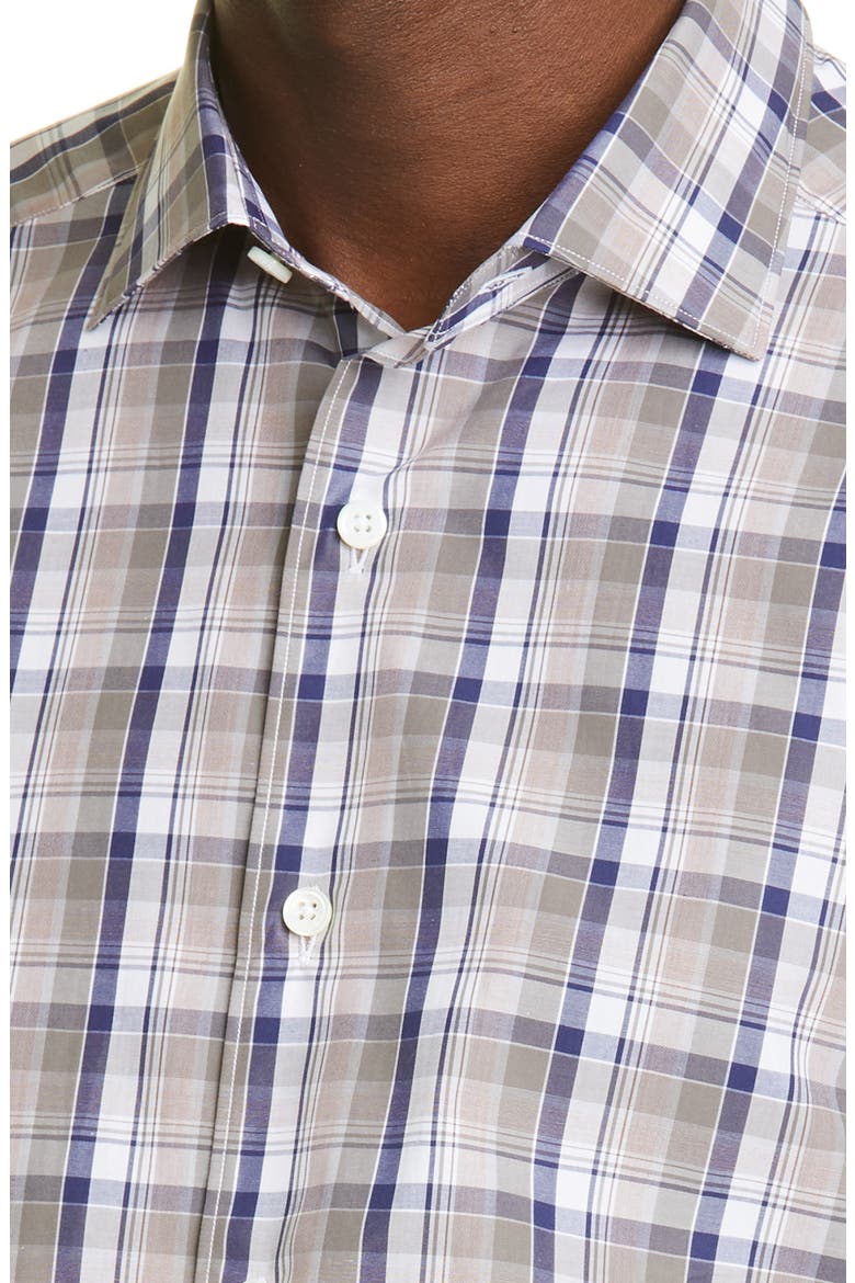 Centoquaranta Twill Button-Up Shirt, Alternate, color, DK BLU CK