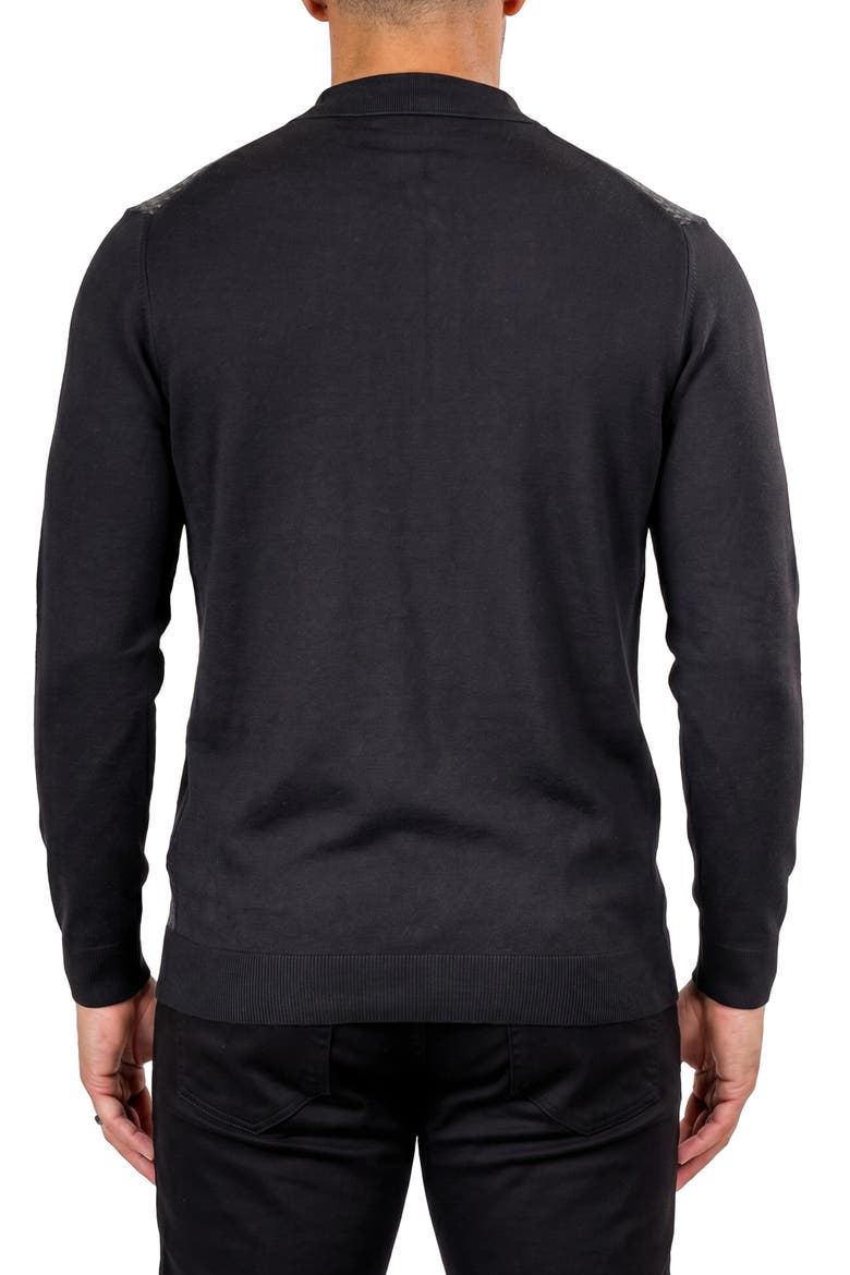 Quarter Zip Cotton & Cashmere Sweater, Alternate, color, GREY