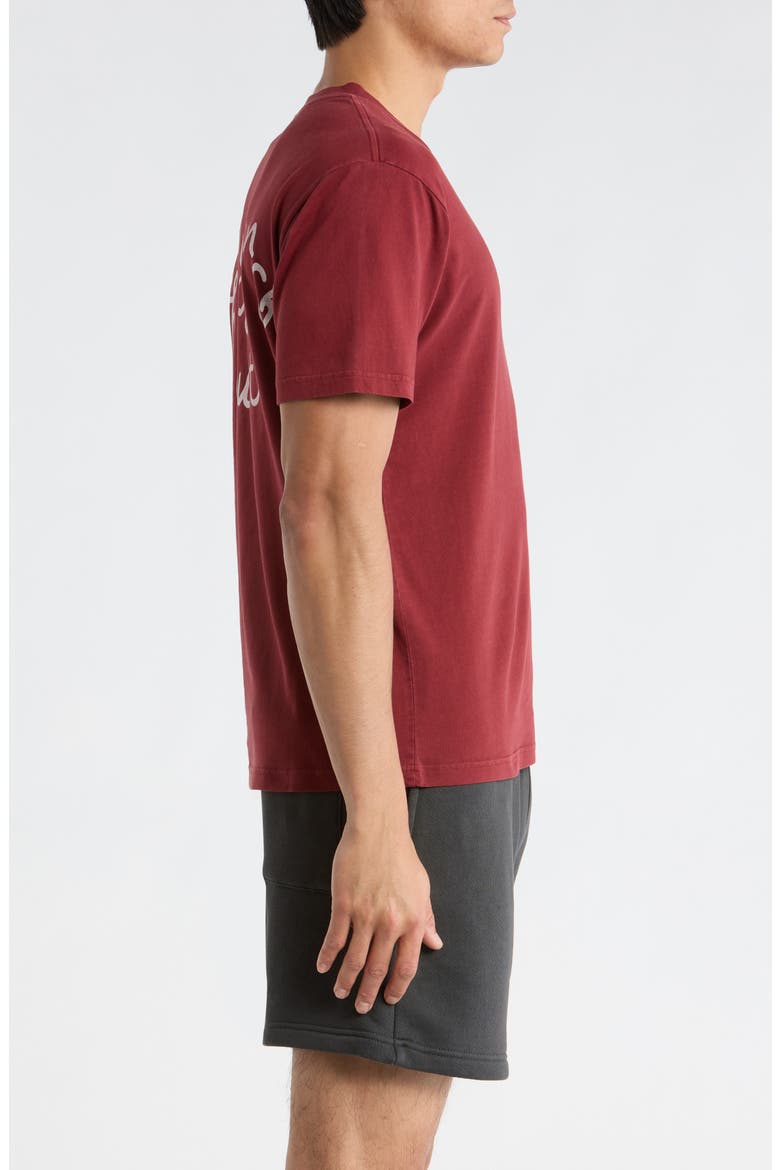 Scribble Cotton Graphic T-Shirt, Alternate, color, BURGUNDY