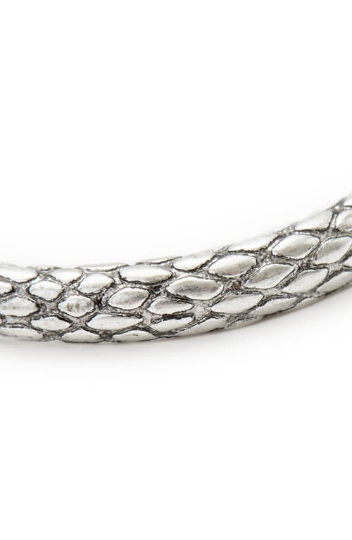 Shop Allsaints Serpentine Front/back Hoop Earrings In Warm Silver