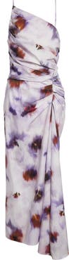 A.L.C. Juno Asymmetric Floral Print Poplin Dress
