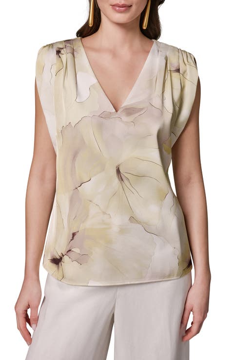 Print Cap Sleeve Top