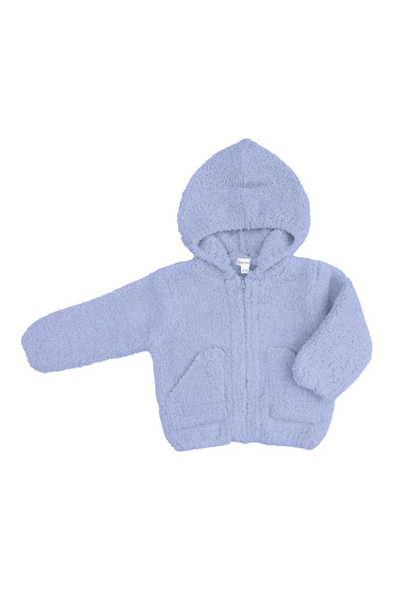Kids' Chenille Fleece Hooded Jacket, Main, color, DUSTY BLUE