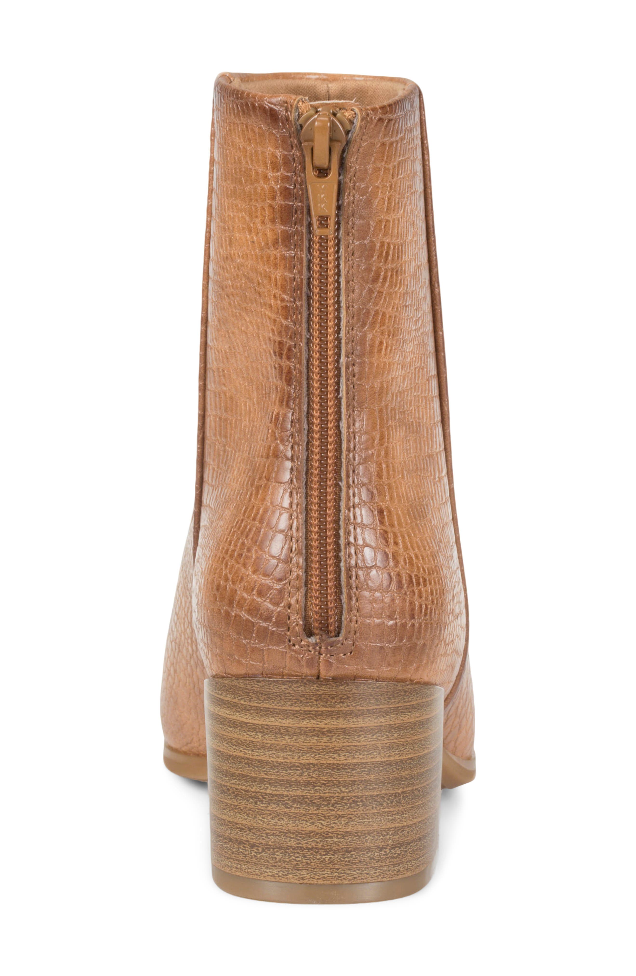 Walless Faux Leather Bootie, Alternate, color, DARK ALMOND