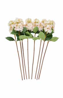 SONOMA SAGE HOME Set of Eight Pink Hydrangea Artificial Flowers