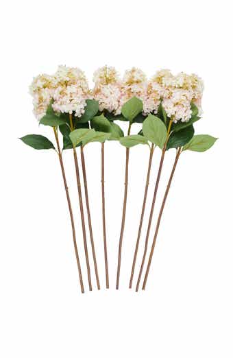 SONOMA SAGE HOME Set of Eight Pink Hydrangea Artificial Flowers