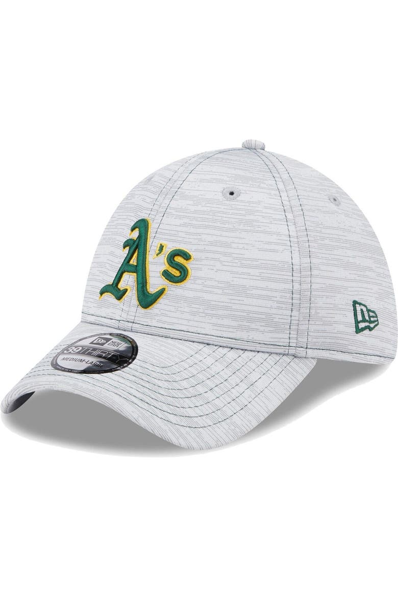 Men's New Era Gray Oakland Athletics Speed 39THIRTY Flex Hat, Main, color, Gray