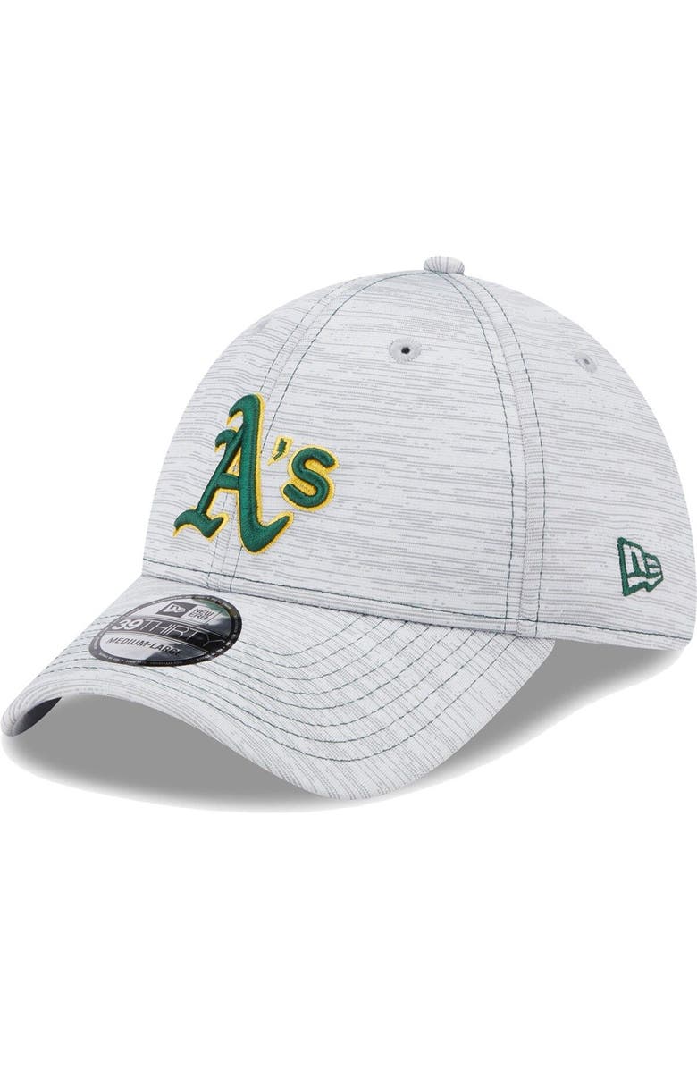 New Era Men's New Era Gray Oakland Athletics Speed 39THIRTY Flex Hat, Main, color, 