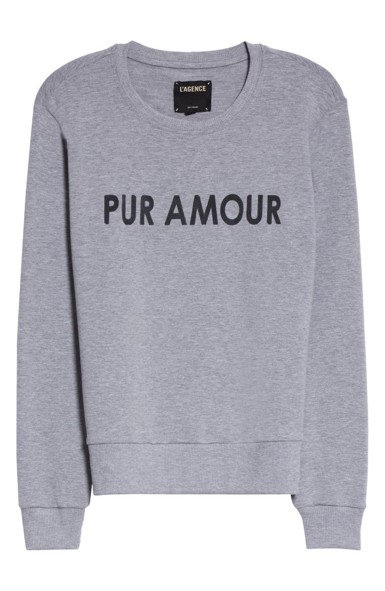 L'AGENCE Heidi Crew Sweatshirt, Alternate, color, 