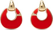 Kate Spade New York Enamel Drop Hoop Earrings
