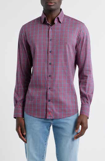 Kenney Check Stretch Button-Up Shirt