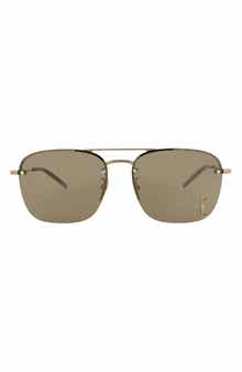 Saint Laurent 59mm Navigator Sunglasses