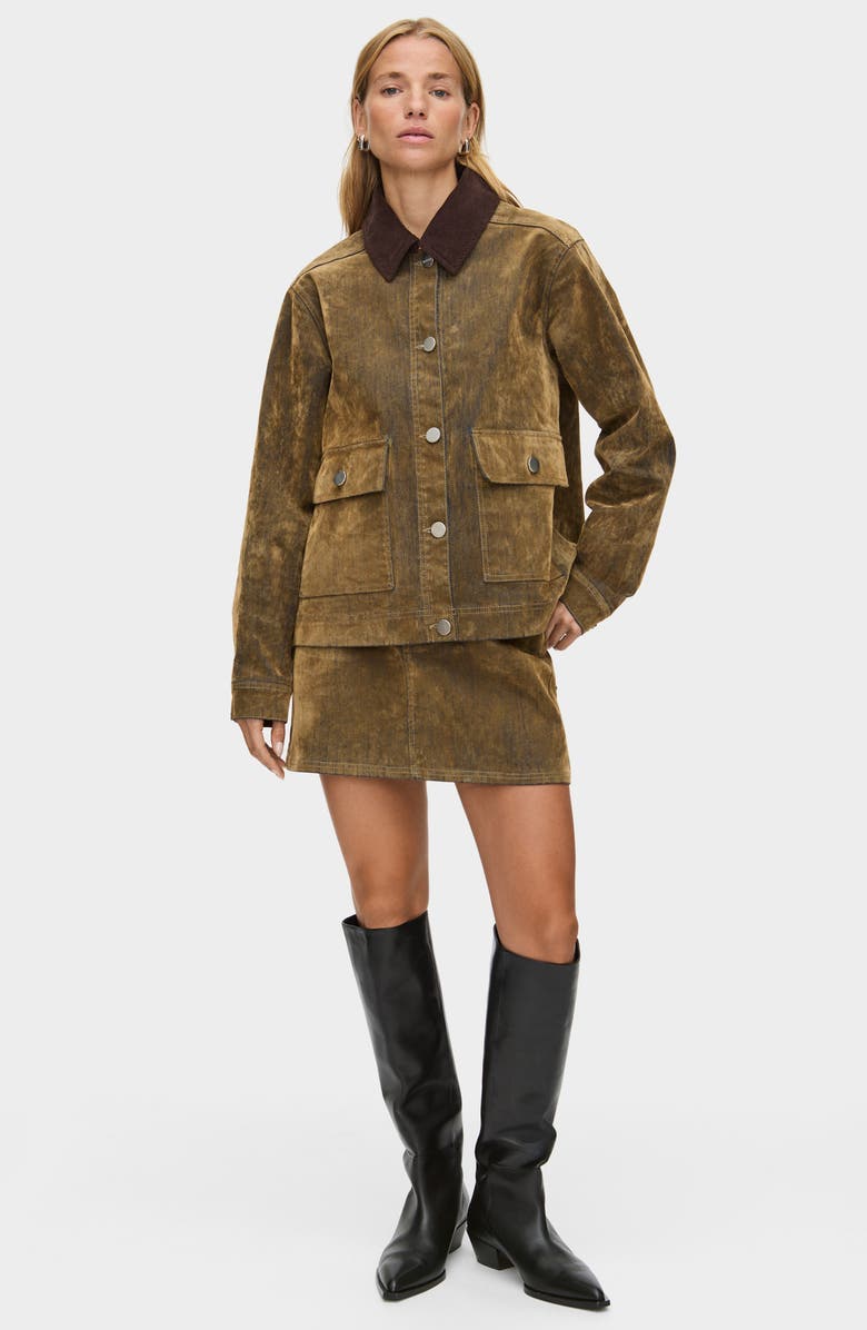 ALIGNE Bark Denim Jacket, Alternate, color, Sand