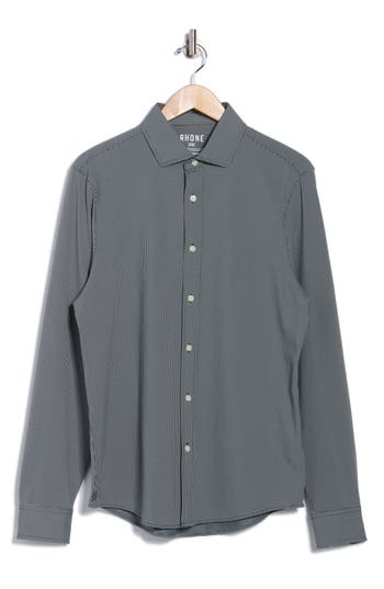 Rhone Commuter Stretch Button-up Shirt In Gray