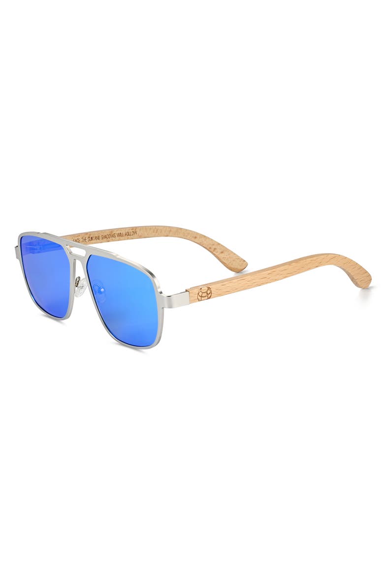 Avila Polarized Sunglasses, Main, color, Bamboo/Blue