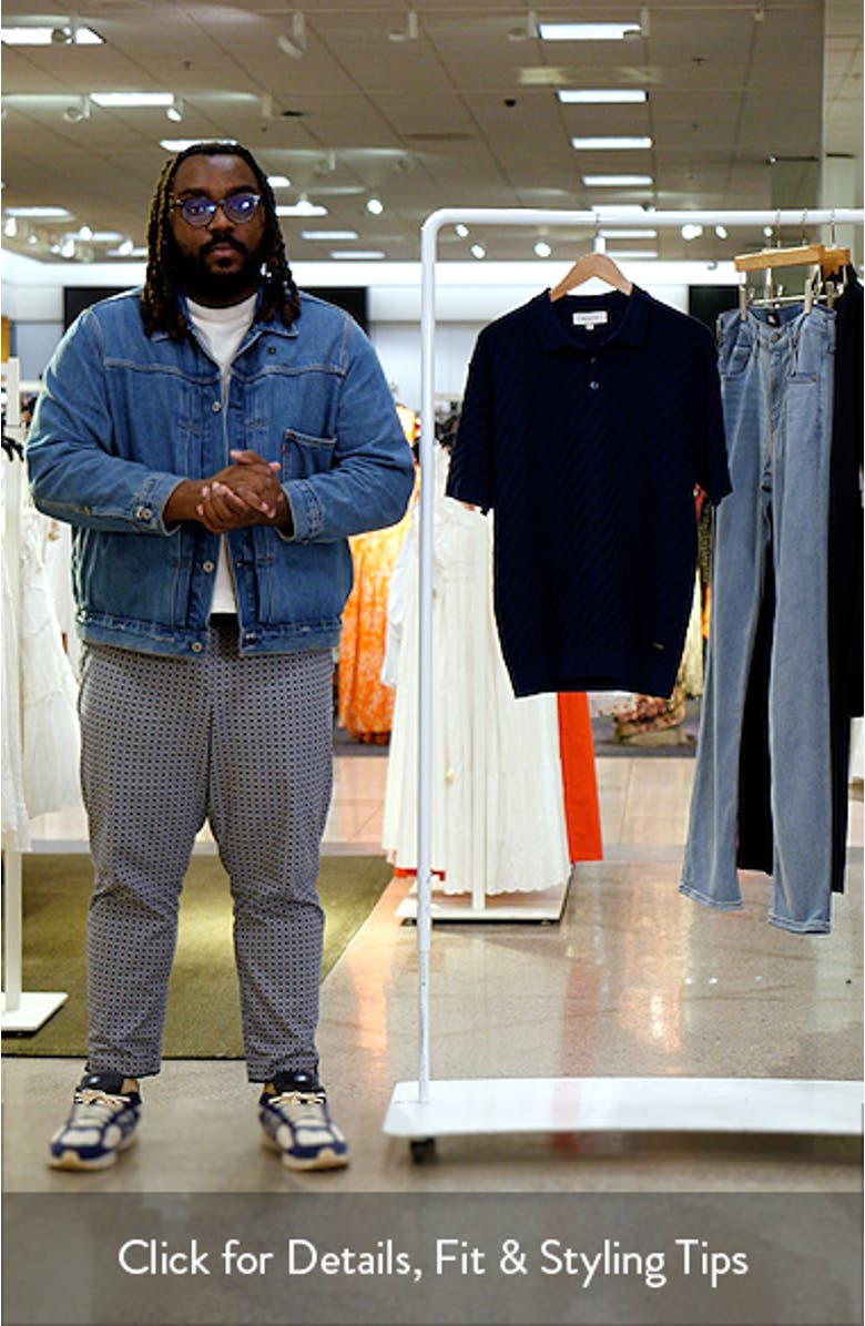 Basket Stitch Cotton Blend Polo Sweater, sales video thumbnail