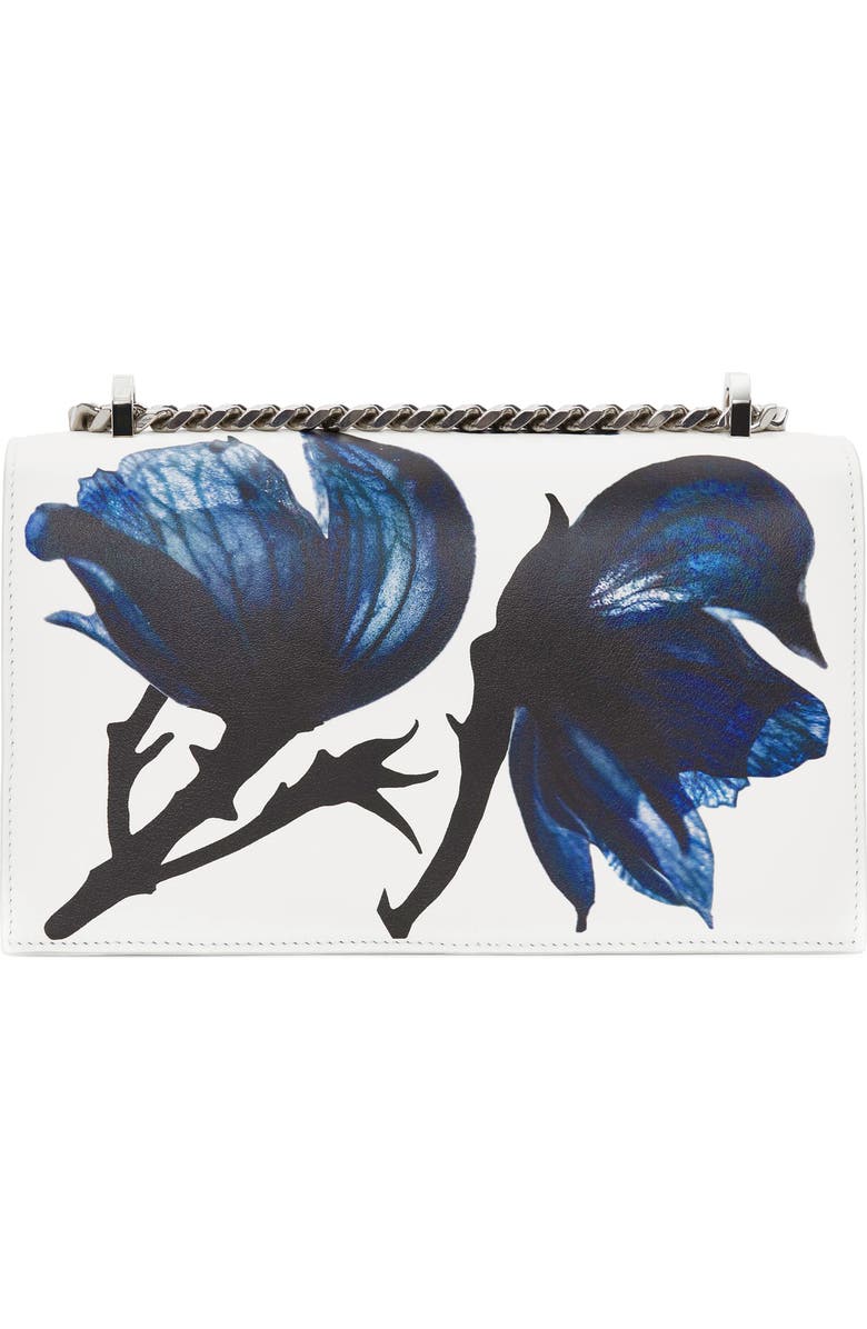 McQueen Jeweled Knuckle Ring Leather Shoulder Bag, Alternate, color,