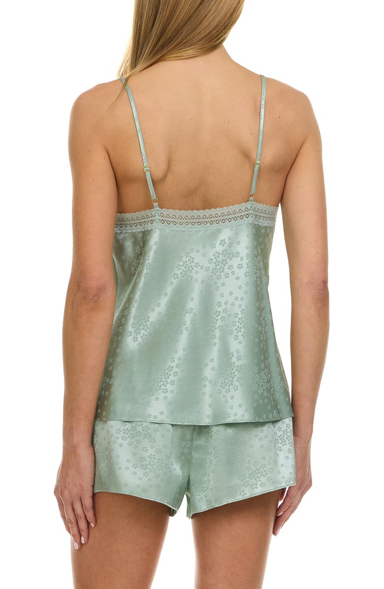 Flora Nikrooz Lilliette Satin Short Pajamas, Alternate, color, Sage