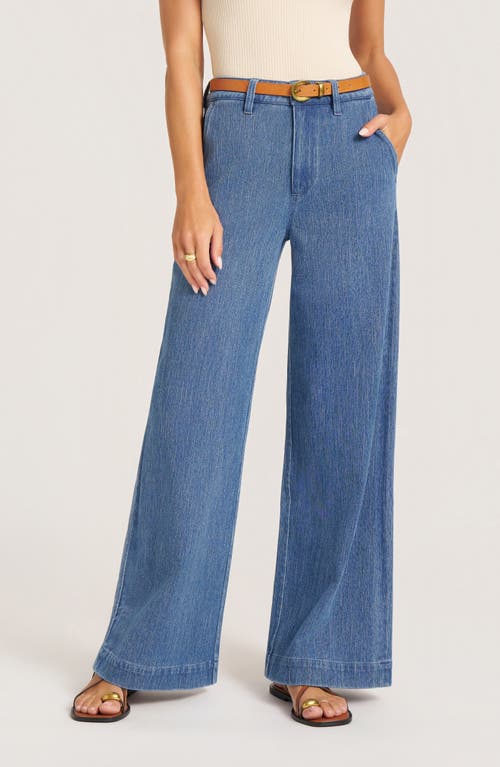 Matty M . Clayton Wide Leg Jeans In Blue