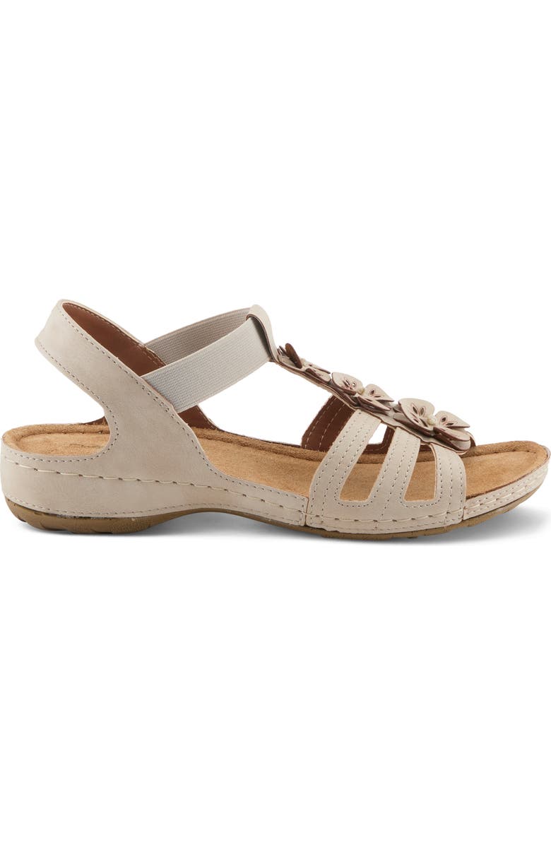 Flexus by Spring Step Adede Floral T-Strap Sandal, Alternate, color, Beige