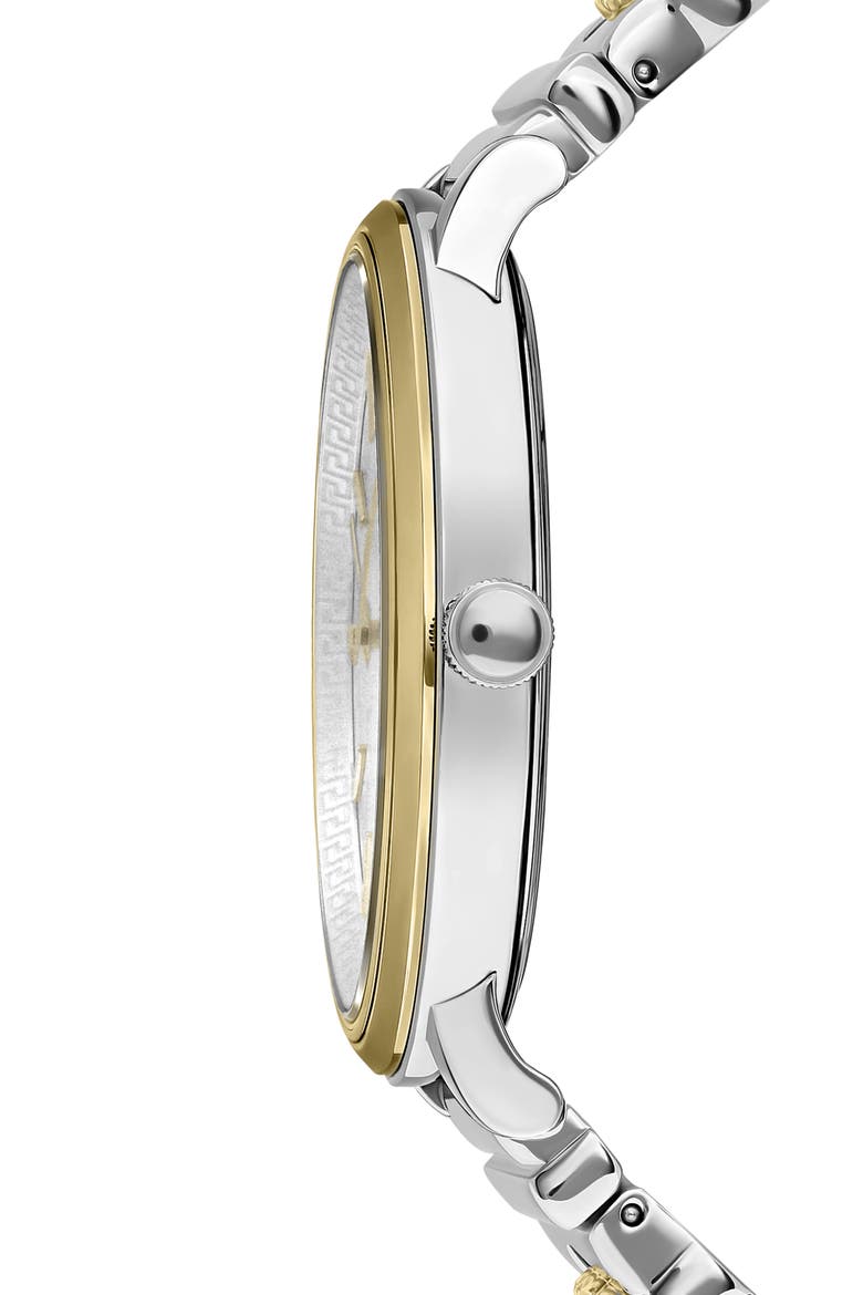 V-Circle Logomania Bracelet Watch, 38mm, Alternate, color, YELLOW GOLD