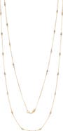 SOUZANA by Suzy Levian 14K Gold 3/5cttw Bezel Diamond Station Necklace - 36 Inch