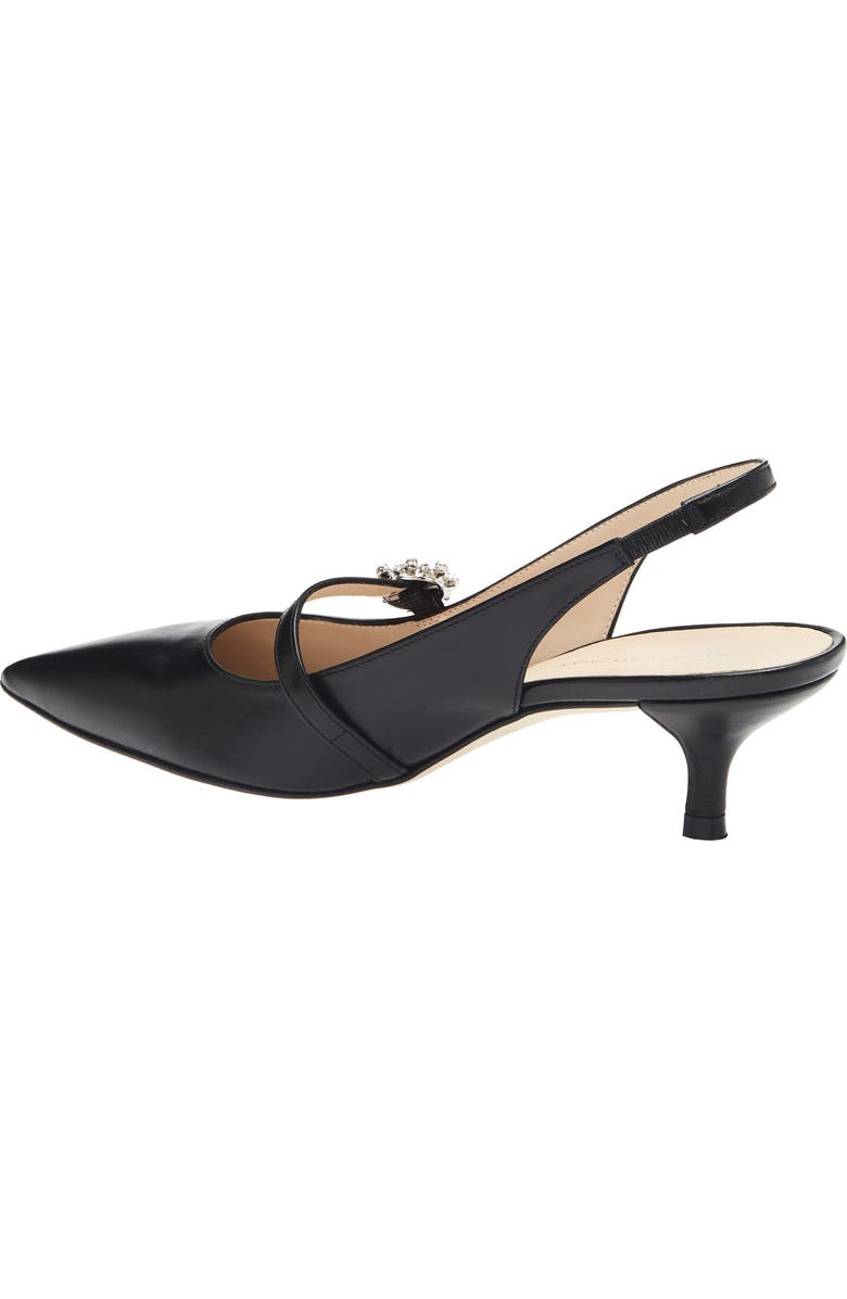 Stuart Weitzman Aura May Jane Kitten Heel Slingback Pump, Alternate, color, Black