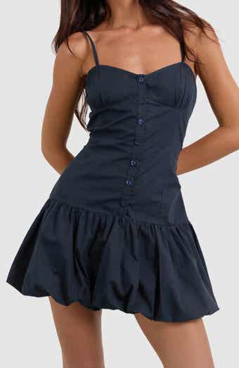 Motel Juun Puffball Cotton Poplin Minidress