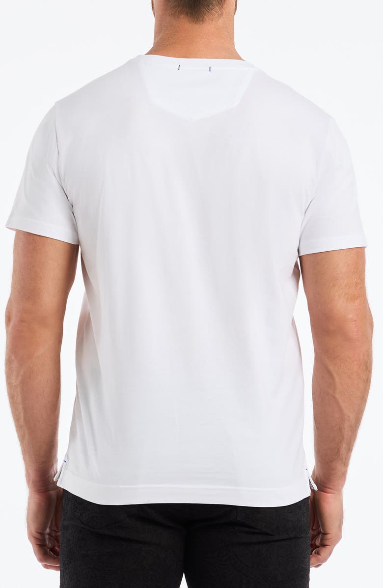 Robert Graham Wine Man Cotton Graphic T-Shirt, Alternate, color, White