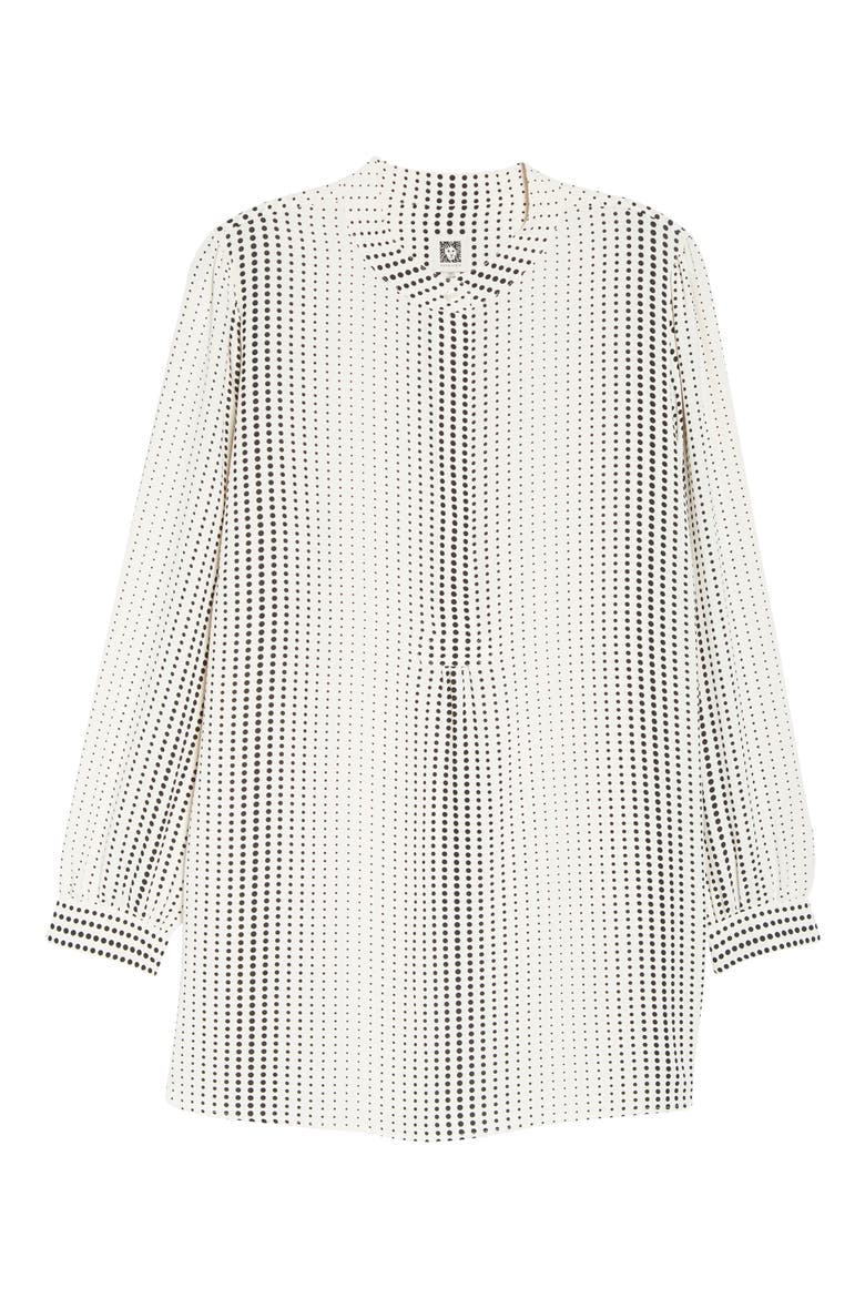Gradient Dot Print Popover Blouse, Alternate, color, ANNE WHITE/ ANNE BLACK