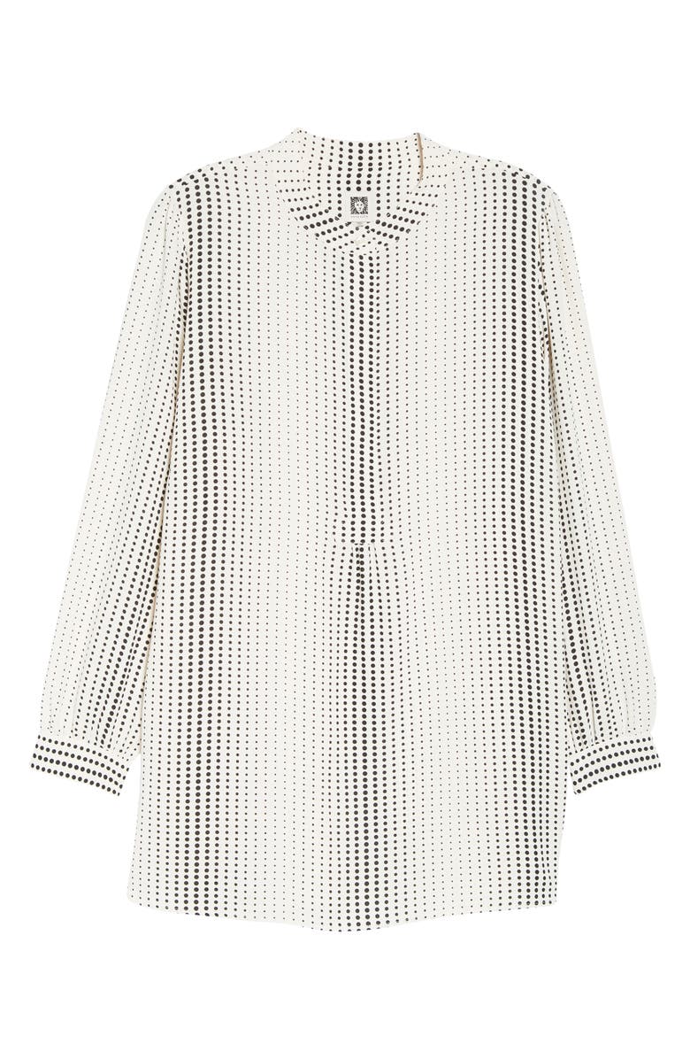 Anne Klein Gradient Dot Print Popover Blouse, Alternate, color, Anne White/ Anne Black